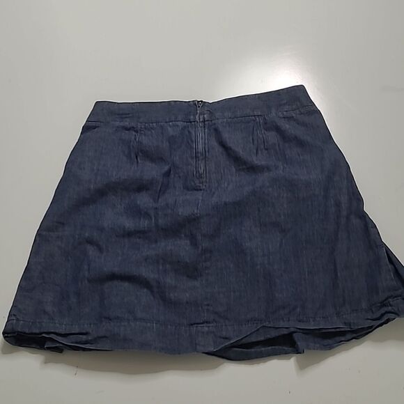 6 JCREW SOFT DENIM SCHOOL GIRL ACADEMIA STYLE BLUE MINI SKIRT  MEDIUM - Picture 8 of 9